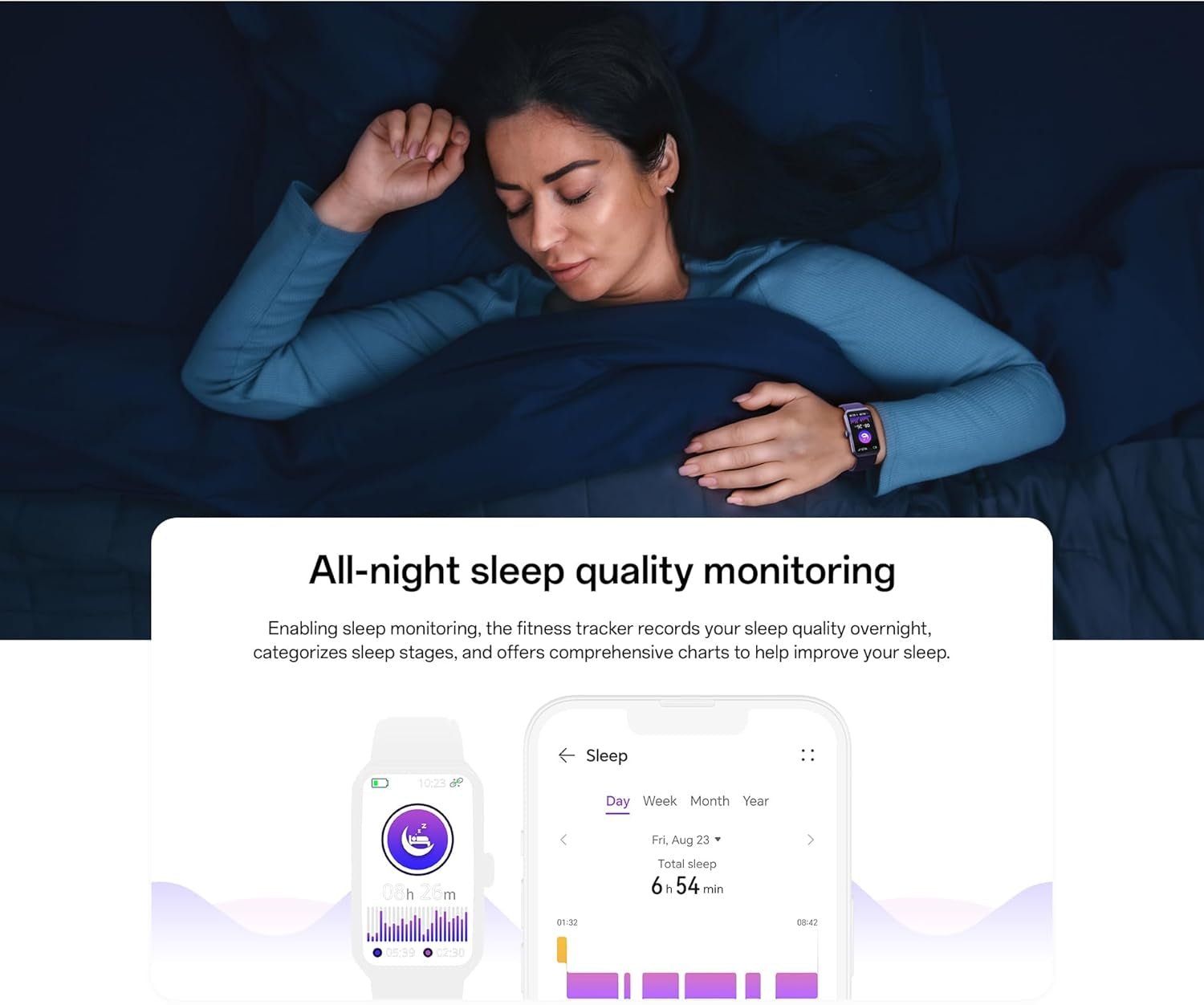 1.47" Fitness Tracker – Heart & Sleep Monitor, Waterproof - Bela Fils BoutiqueBela Fils Boutique